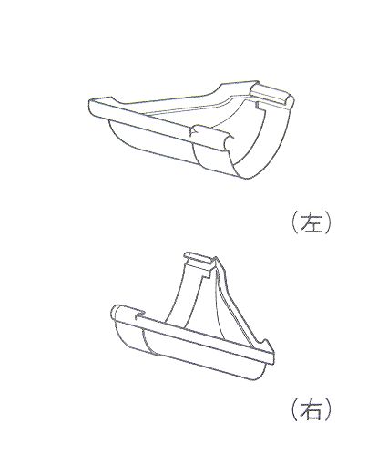 45°止まり　