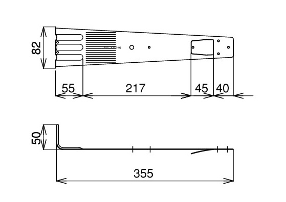 雪止め金具　Ｓ-155　図